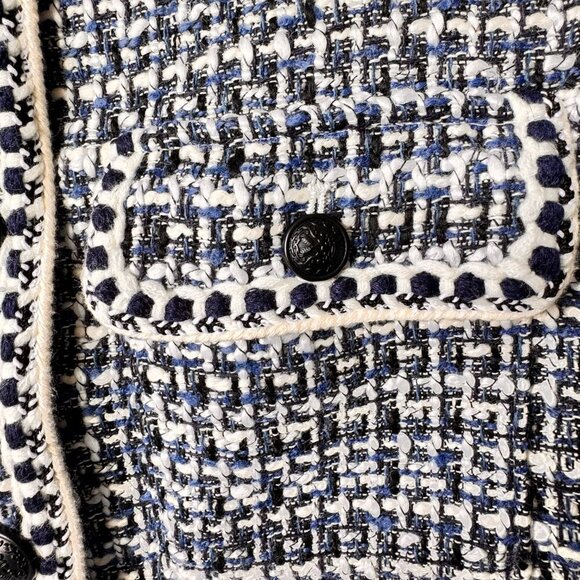 NWT Christian Lacroix Tweed Collarless Cropped Blazer - Picture 6 of 13